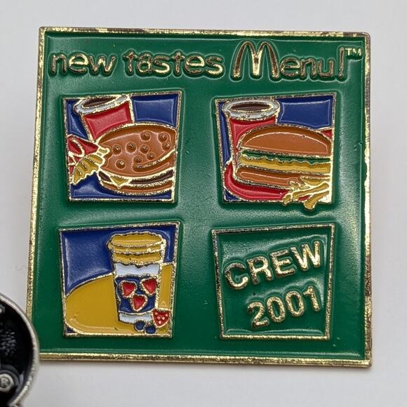 Vintage Y2K McDonald's Fast Food Crew Pins Set of 3 Monopoly & Menu 2000-2001 - Picture 4 of 6